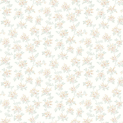 Chesapeake Sofiane Yellow Botanical Trail Wallpaper, 20.5-in by 33-ft