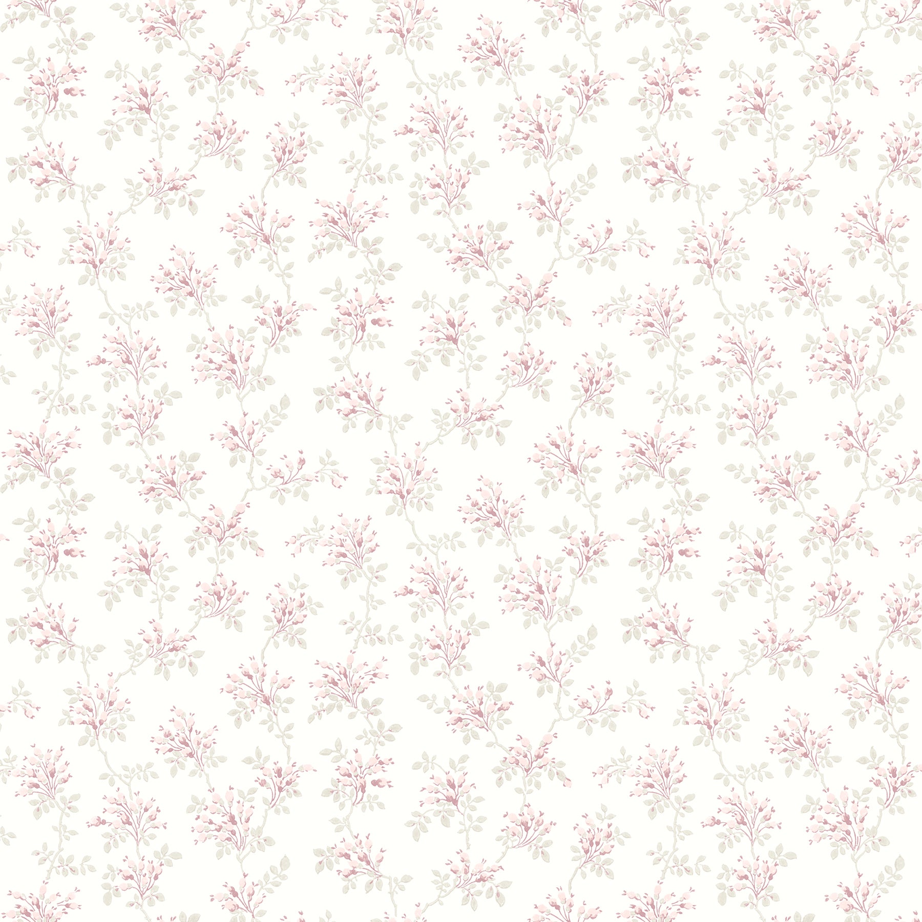 Chesapeake Sofiane Pink Botanical Trail Wallpaper, 20.5-in by 33-ft