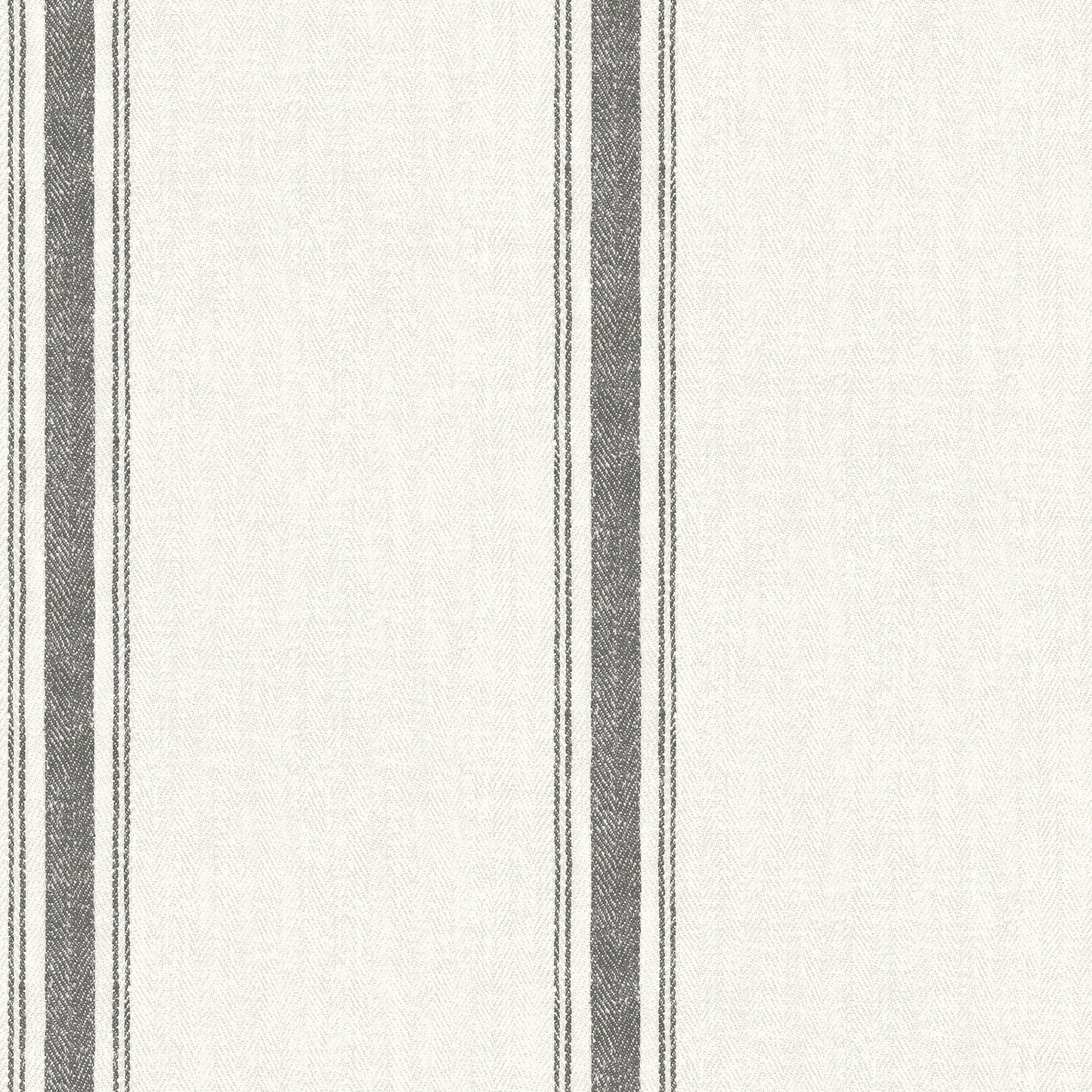 Chesapeake Linette Black Fabric Stripe Wallpaper, 20.5-in by 33-ft