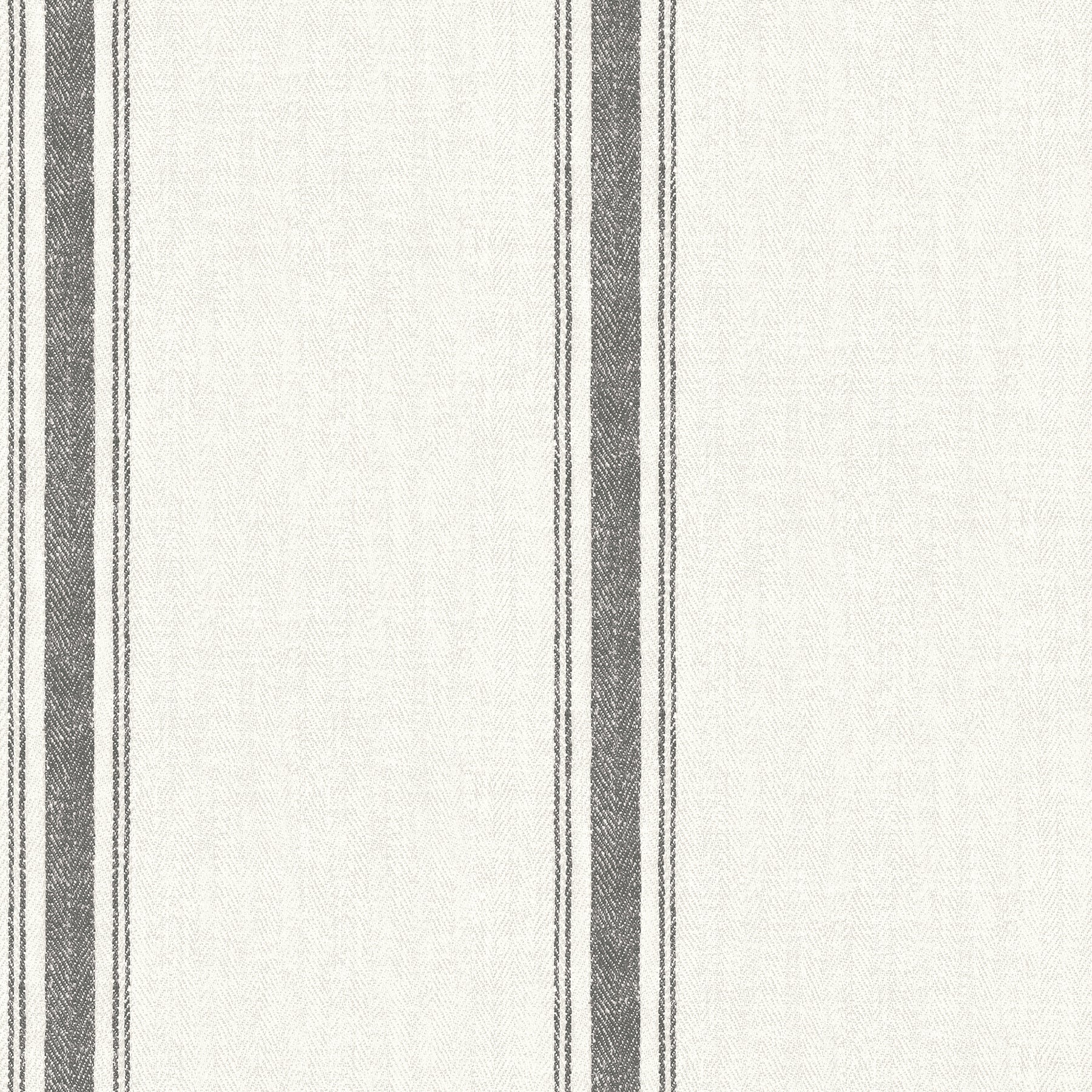 Chesapeake Linette Black Fabric Stripe Wallpaper, 20.5-in by 33-ft