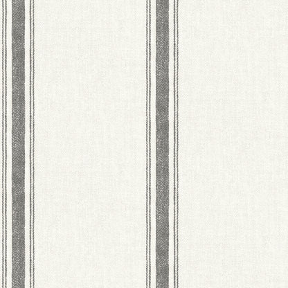 Chesapeake Linette Black Fabric Stripe Wallpaper, 20.5-in by 33-ft