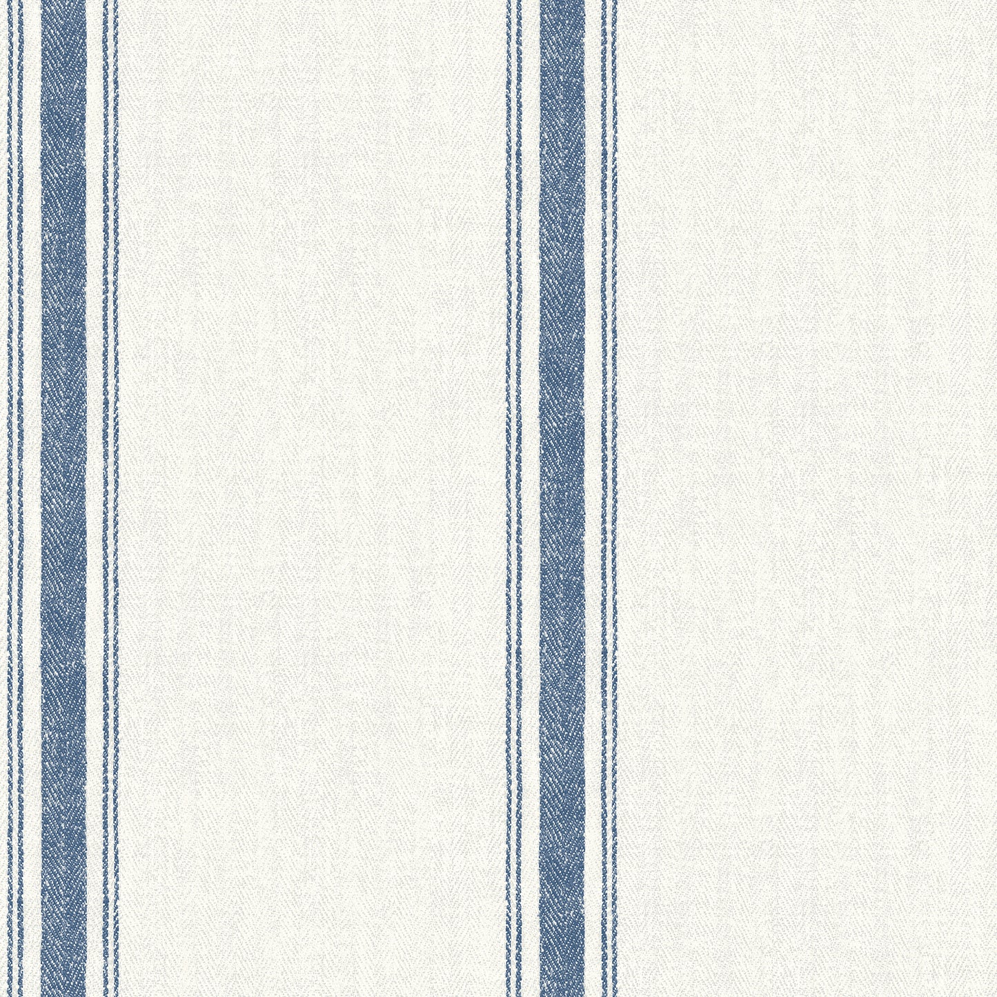 Chesapeake Linette Navy Fabric Stripe Wallpaper, 20.5-in by 33-ft