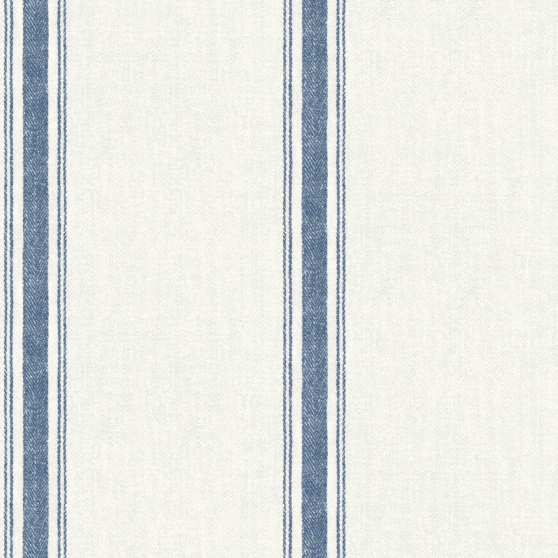 Chesapeake Linette Navy Fabric Stripe Wallpaper, 20.5-in by 33-ft