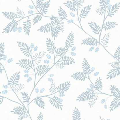 A-Street Prints Ardell Light Blue Botanical Wallpaper, 20.5-in by 33-ft