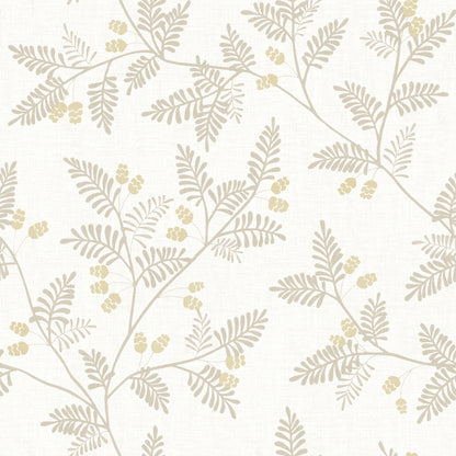 A-Street Prints Ardell Wheat Botanical Wallpaper, 20.5-in by 33-ft