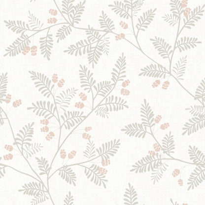 A-Street Prints Ardell Taupe Botanical Wallpaper, 20.5-in by 33-ft