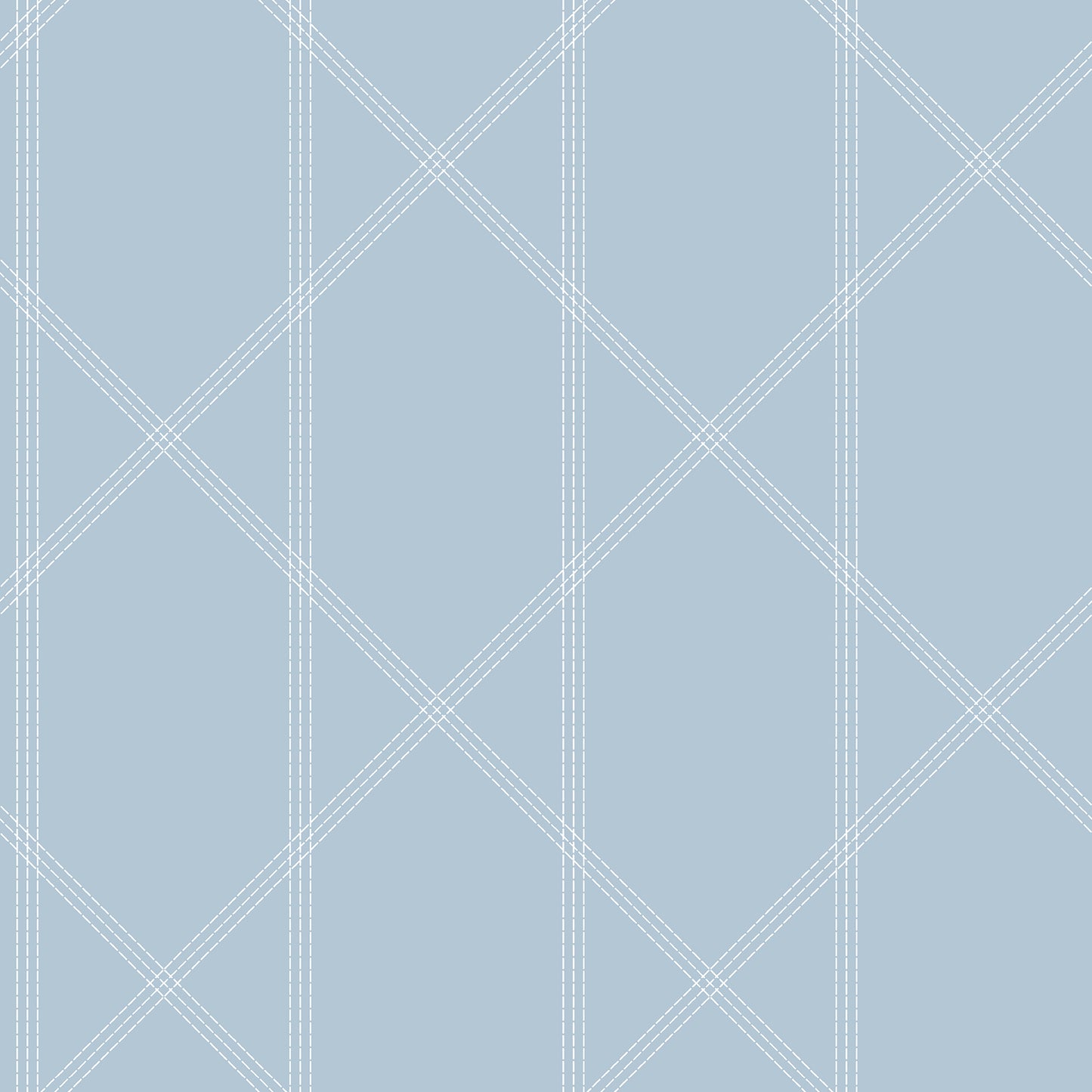 A-Street Prints Walcott Light Blue Stitched Trellis Wallpaper, 20.5-in by 33-ft