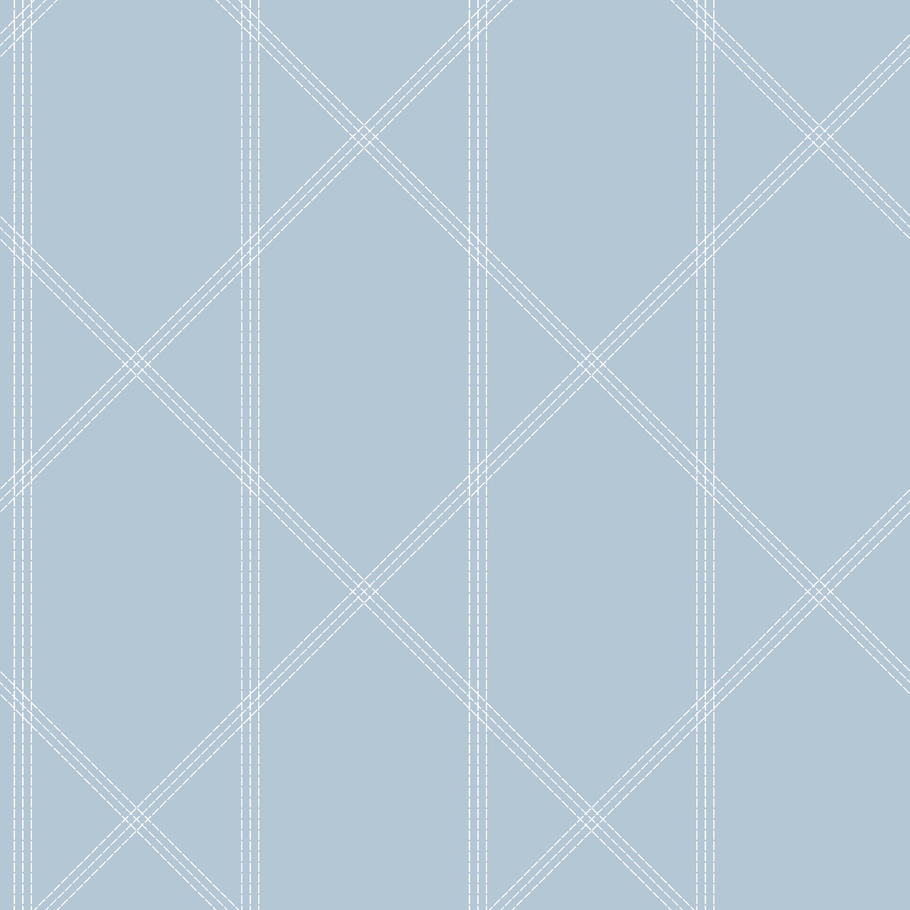 A-Street Prints Walcott Light Blue Stitched Trellis Wallpaper, 20.5-in by 33-ft