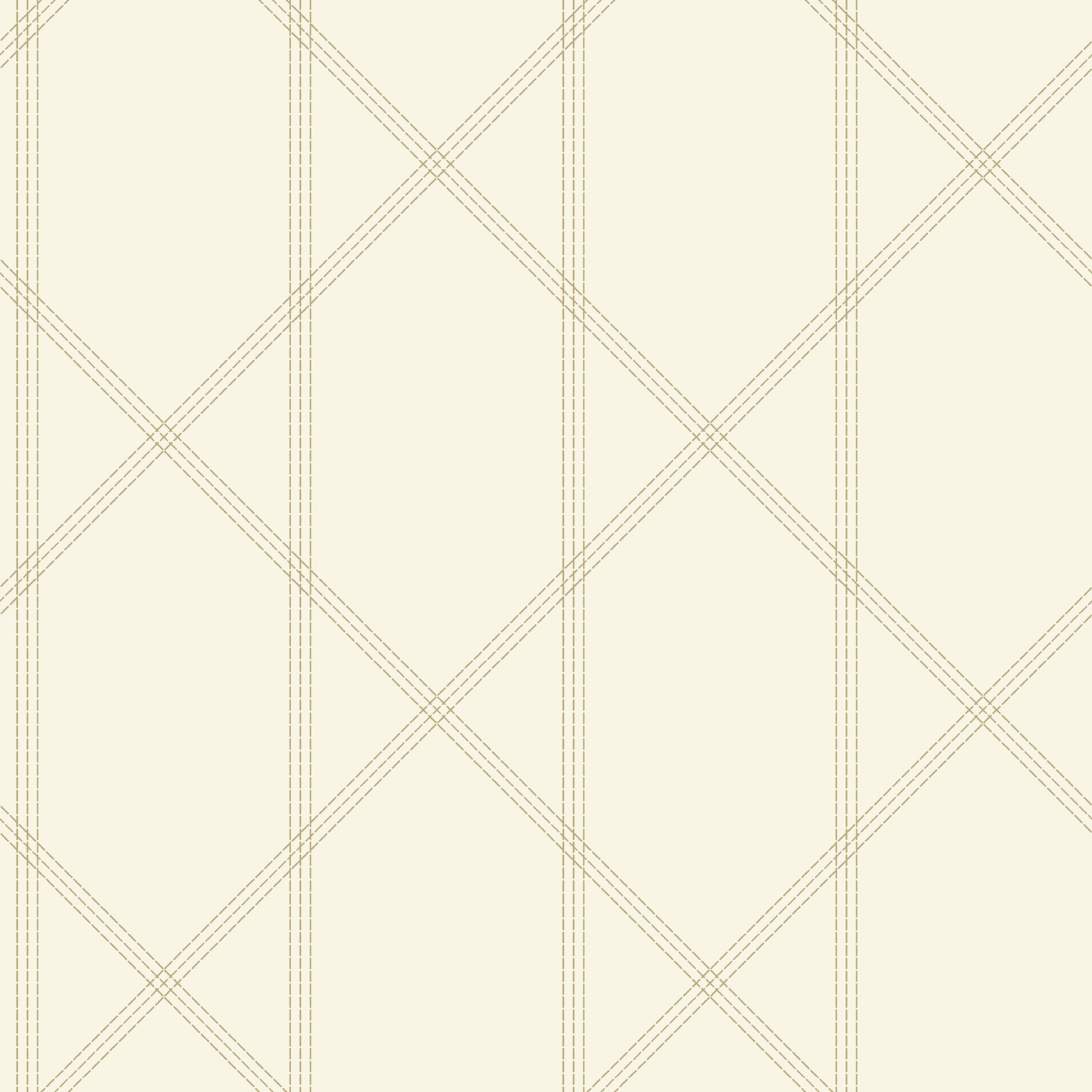 A-Street Prints Walcott Cream Stitched Trellis Wallpaper, 20.5-in by 33-ft