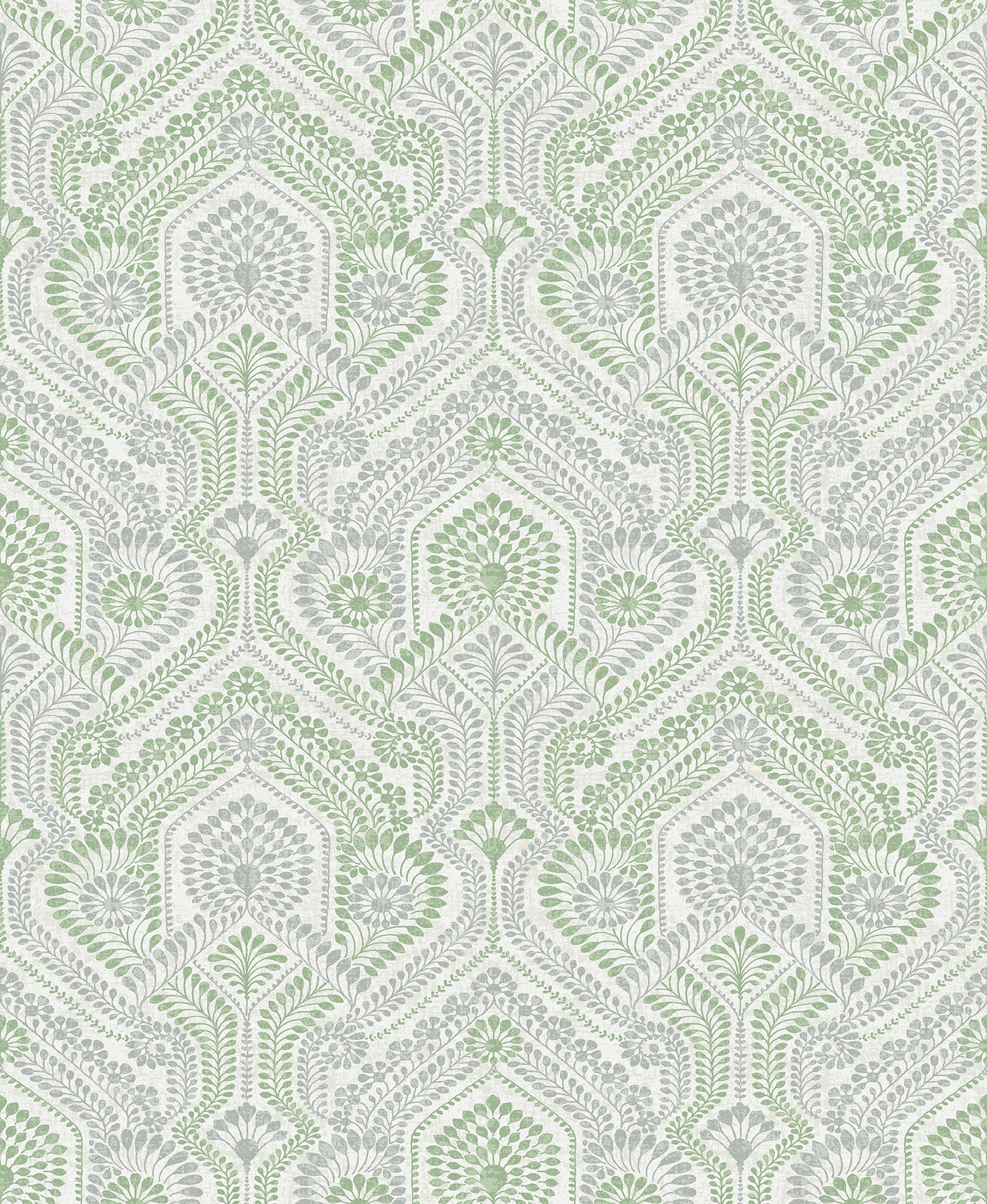 A-Street Prints Fernback Green Ornate Botanical Wallpaper, 20.5-in by 33-ft