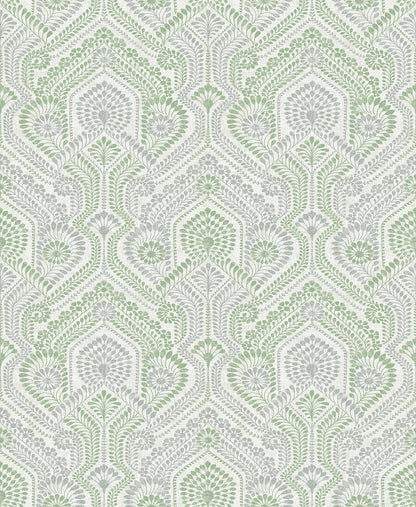 A-Street Prints Fernback Green Ornate Botanical Wallpaper, 20.5-in by 33-ft