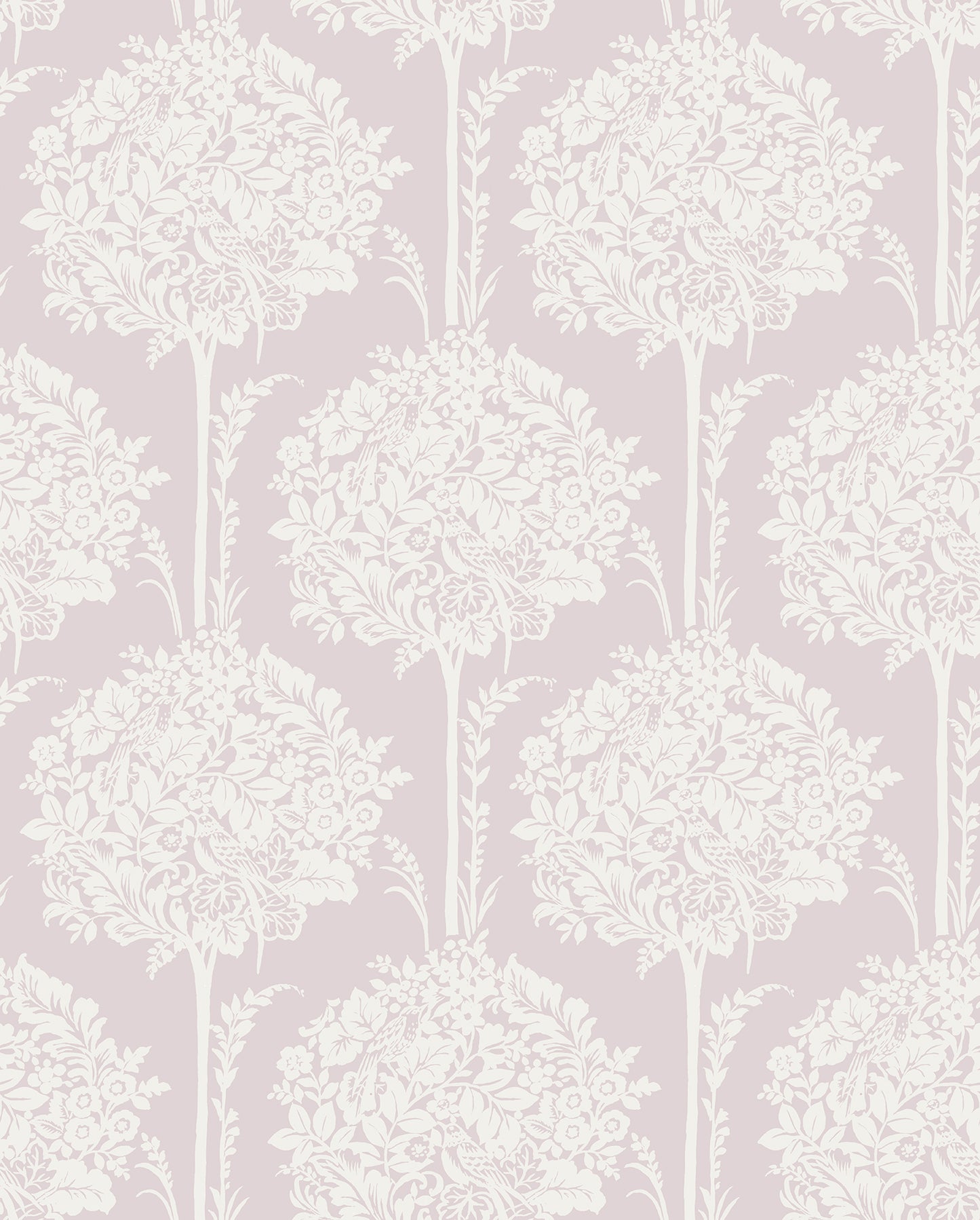 A-Street Prints Zaria Lavender Topiary Wallpaper, 20.5-in by 33-ft