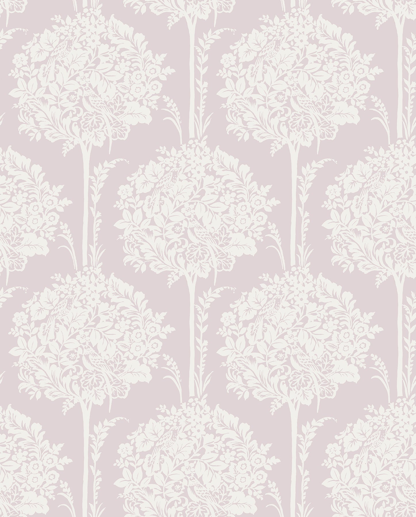 A-Street Prints Zaria Lavender Topiary Wallpaper, 20.5-in by 33-ft