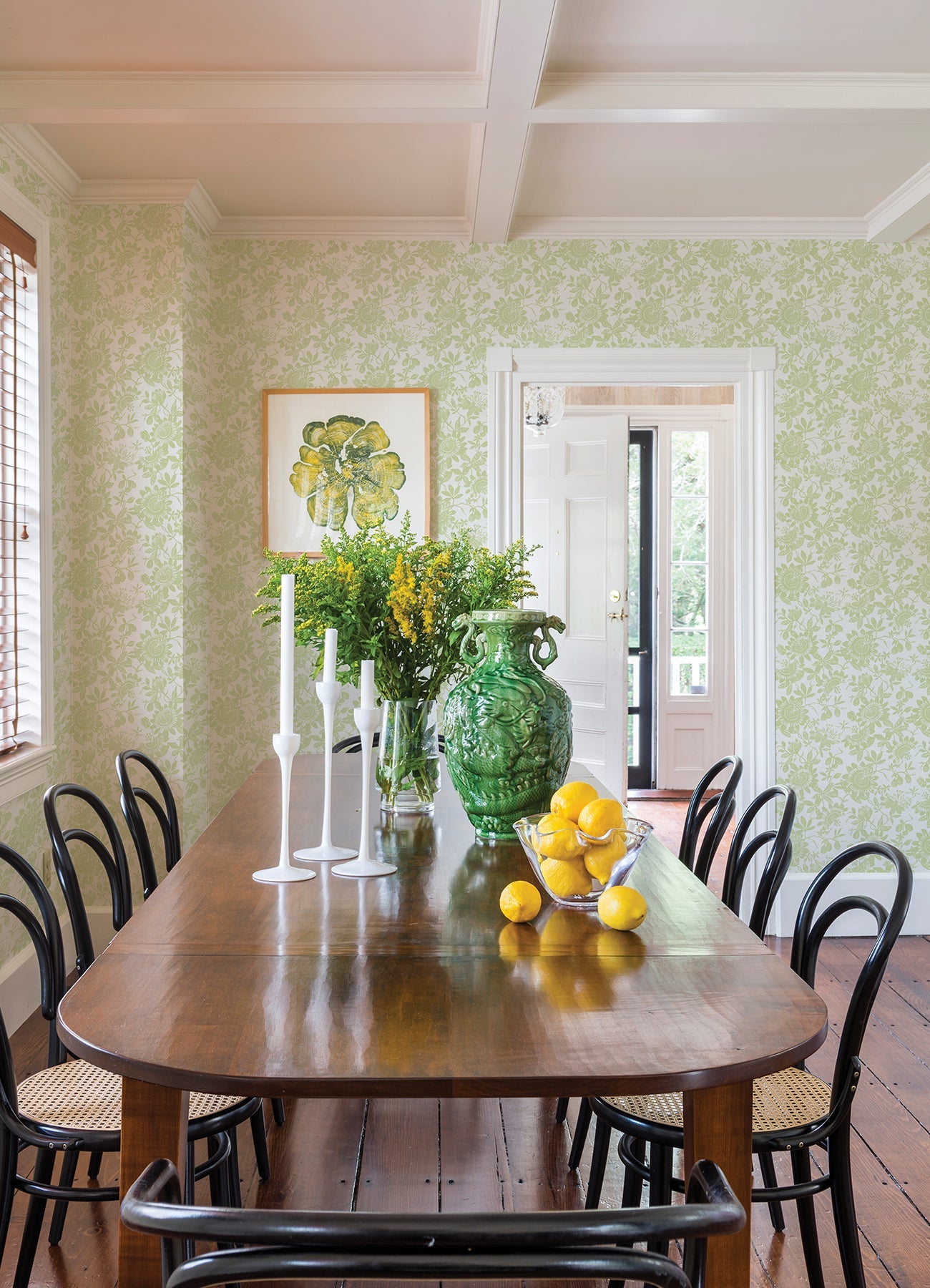 A-Street Prints Helen Light Green Floral Trail Wallpaper, 20.5-in by 33-ft