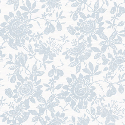 A-Street Prints Helen Light Blue Floral Trail Wallpaper, 20.5-in by 33-ft