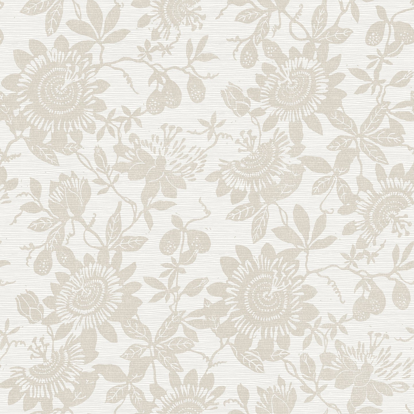 A-Street Prints Helen Taupe Floral Trail Wallpaper, 20.5-in by 33-ft