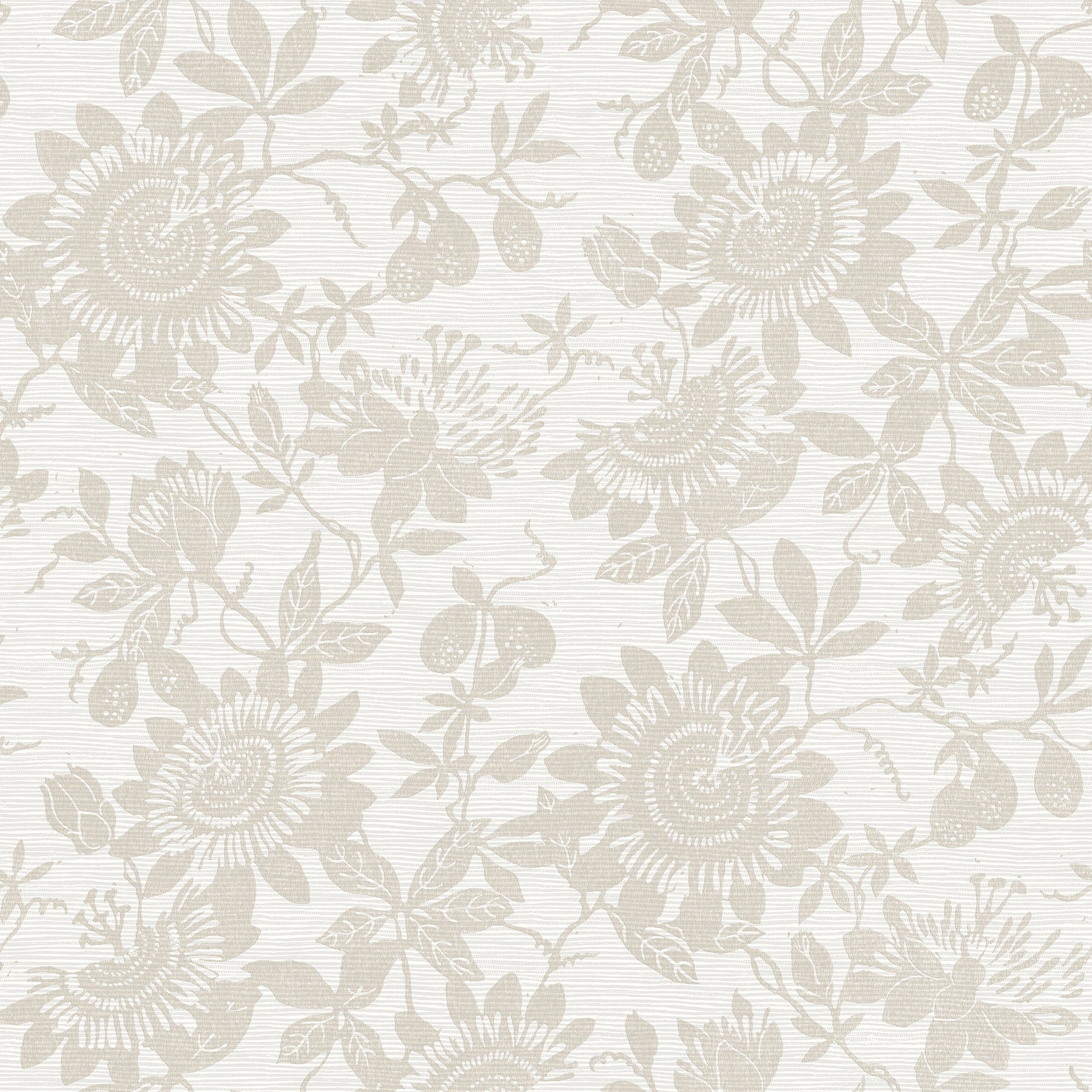 A-Street Prints Helen Taupe Floral Trail Wallpaper, 20.5-in by 33-ft