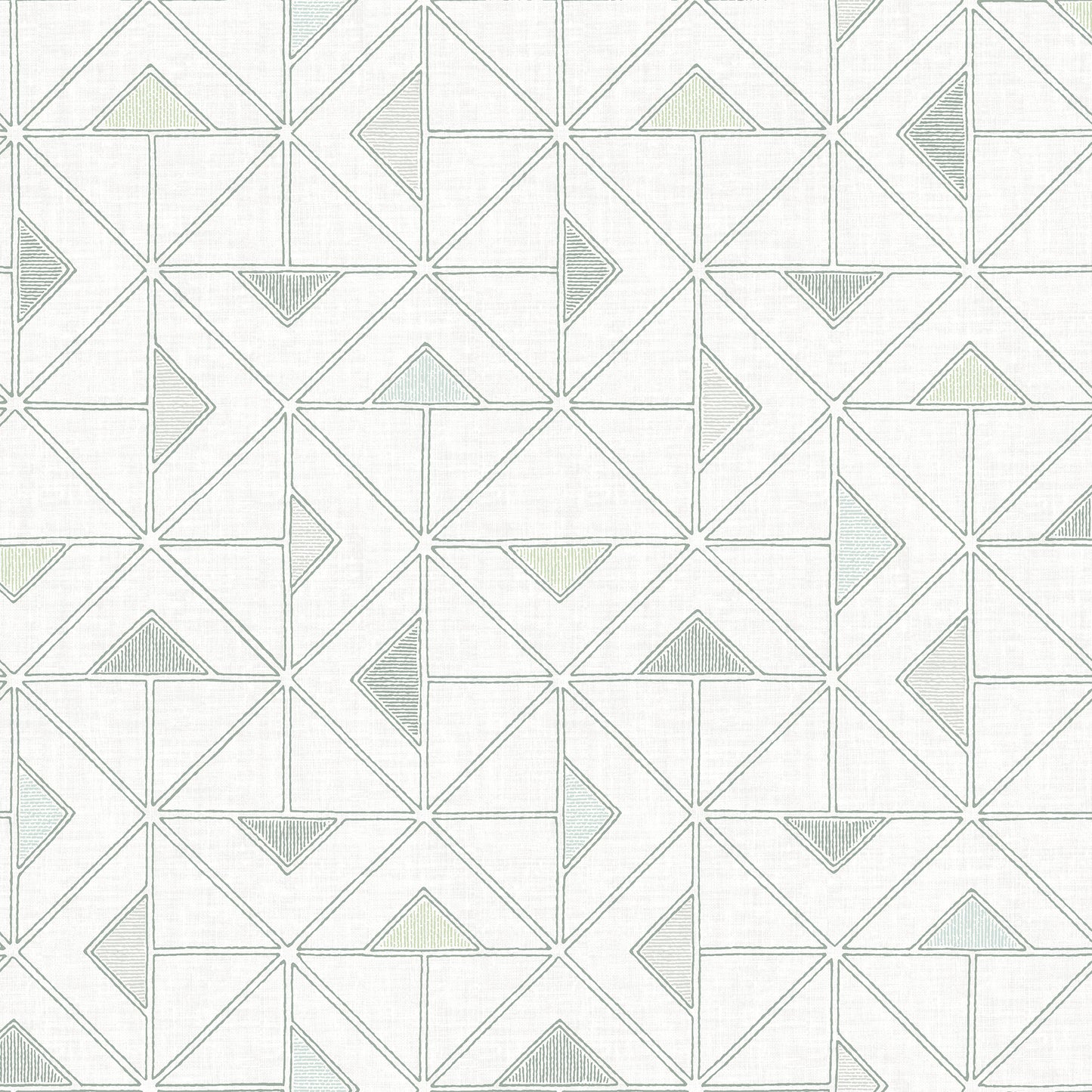 A-Street Prints Jekyl Green Triangles Wallpaper, 20.5-in by 33-ft