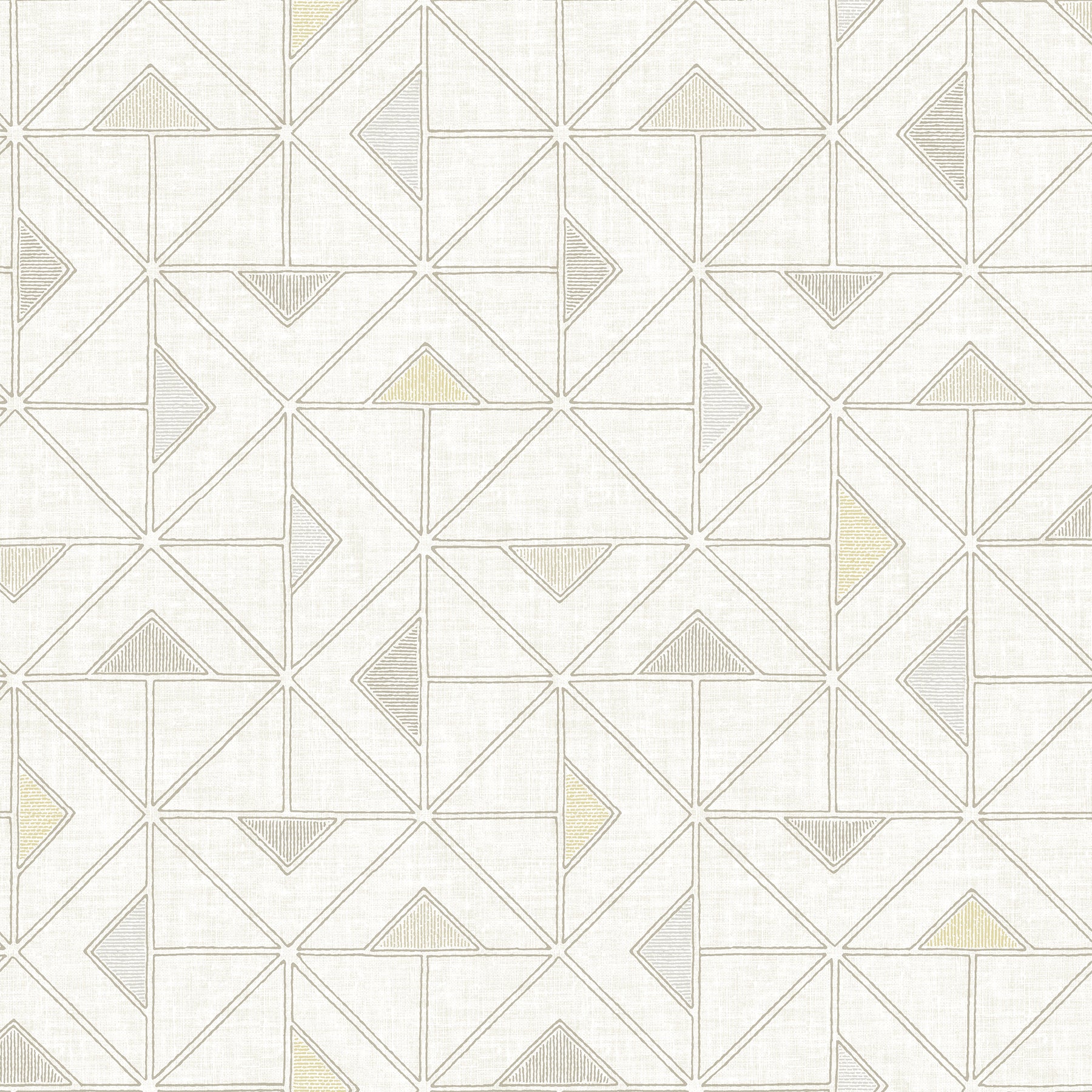 A-Street Prints Jekyl Beige Triangles Wallpaper, 20.5-in by 33-ft