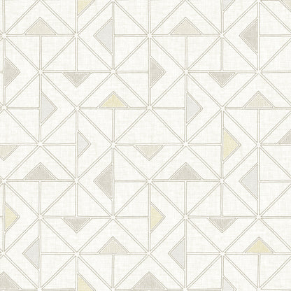 A-Street Prints Jekyl Beige Triangles Wallpaper, 20.5-in by 33-ft