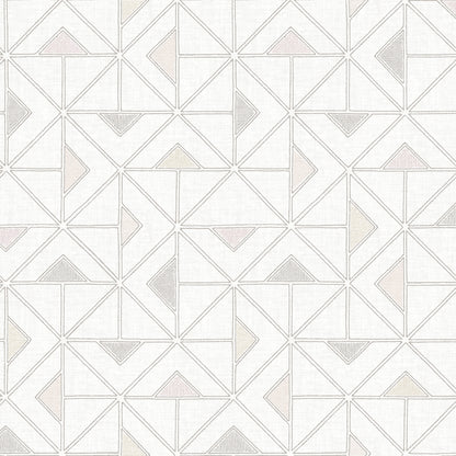 A-Street Prints Jekyl Neutral Triangles Wallpaper, 20.5-in by 33-ft