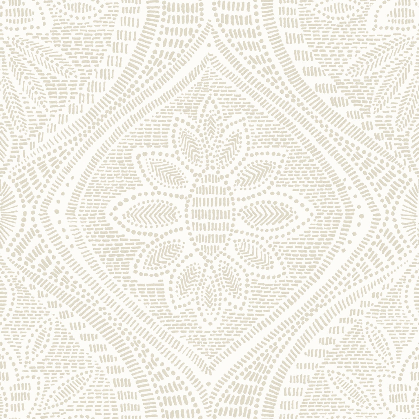 A-Street Prints Scout Light Grey Floral Ogee Wallpaper, 20.5-in by 33-ft