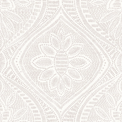 A-Street Prints Scout Lavender Floral Ogee Wallpaper, 20.5-in by 33-ft