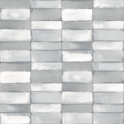 A-Street Prints Braden Grey Tile Wallpaper, 20.5-in by 33-ft