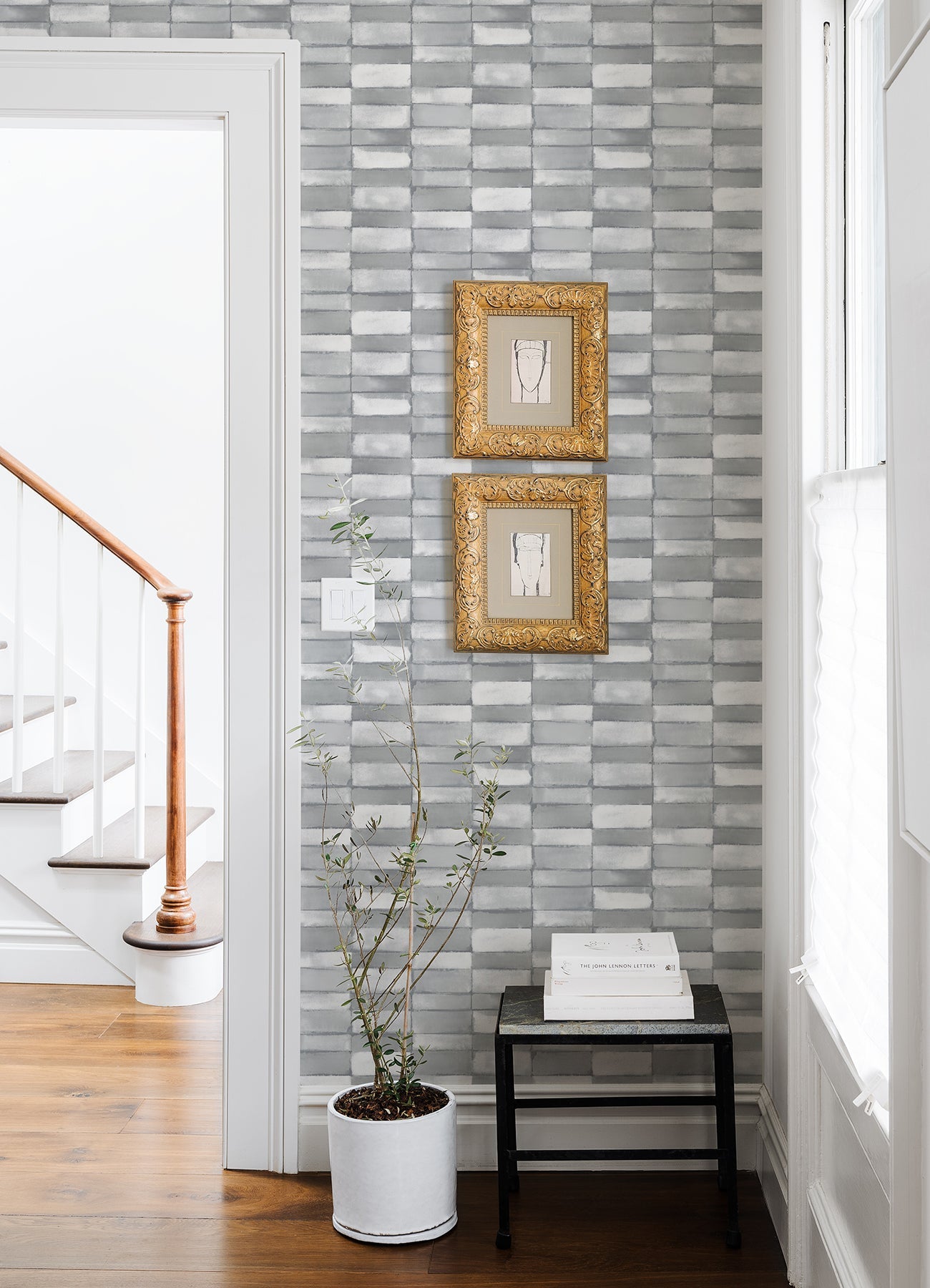 A-Street Prints Braden Grey Tile Wallpaper, 20.5-in by 33-ft