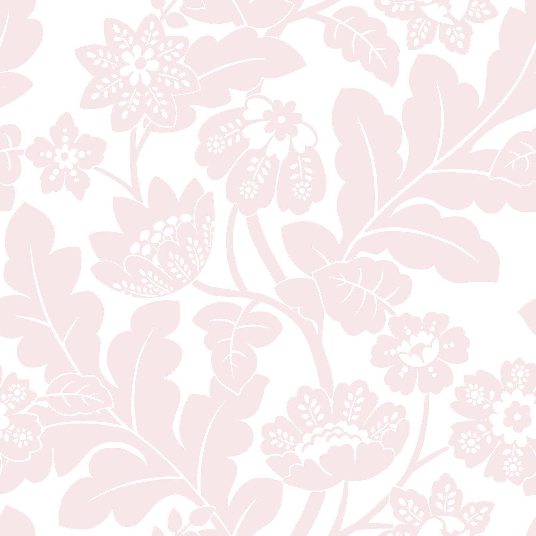 A-Street Prints Augusta Pink Flock Damask Wallpaper, 20.5-in by 33-ft