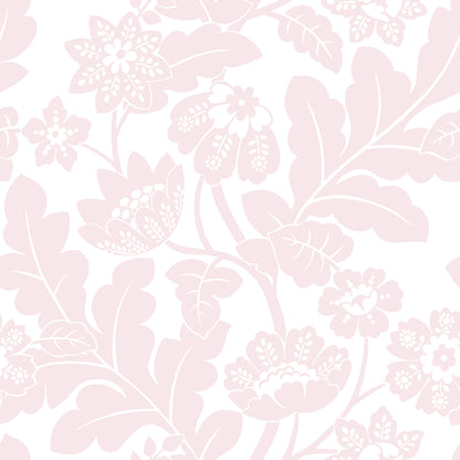 A-Street Prints Augusta Pink Flock Damask Wallpaper, 20.5-in by 33-ft