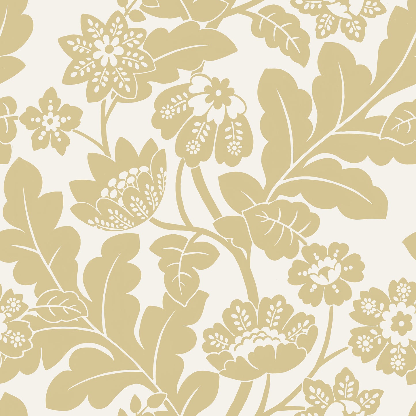 A-Street Prints Augusta Butter Flock Damask Wallpaper, 20.5-in by 33-ft