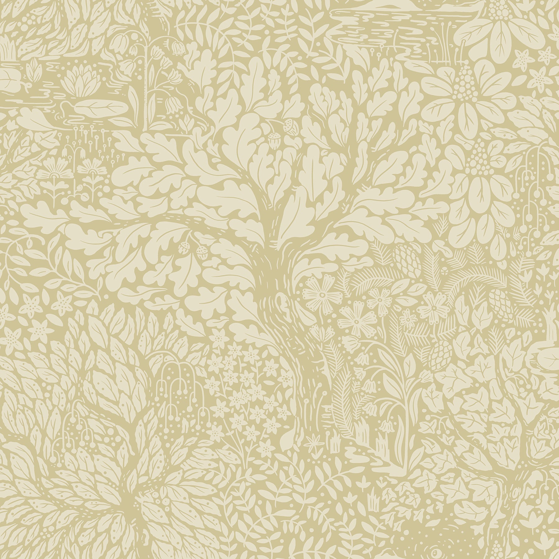 A-Street Prints Olle Sage Forest Sanctuary Wallpaper, 20.9-in by 33-ft