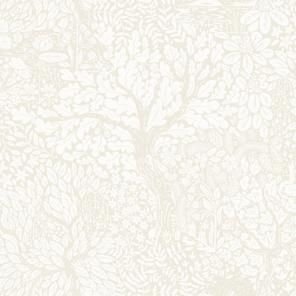 A-Street Prints Olle Cream Forest Sanctuary Wallpaper, 20.9-in by 33-ft