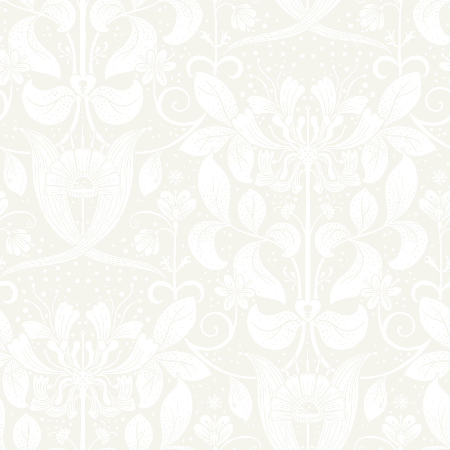 A-Street Prints Berit Bone Floral Crest Wallpaper, 20.9-in by 33-ft