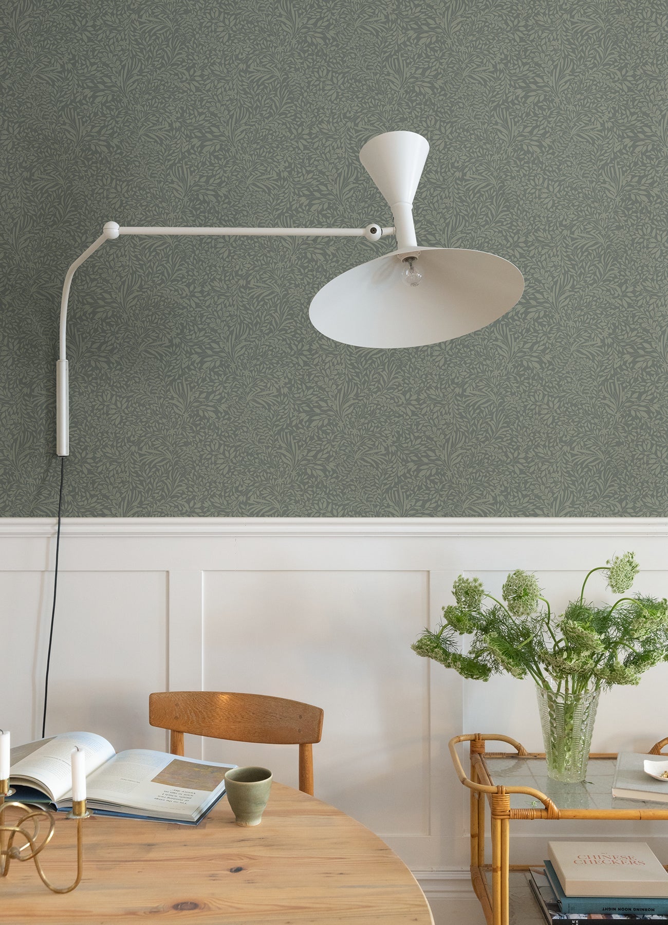 A-Street Prints Kristina Moss Botanical Wallpaper, 20.9-in by 33-ft