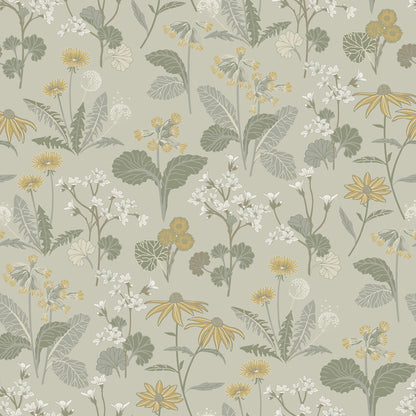 A-Street Prints Magdalena Light Green Dandelion Wallpaper, 20.9-in by 33-ft