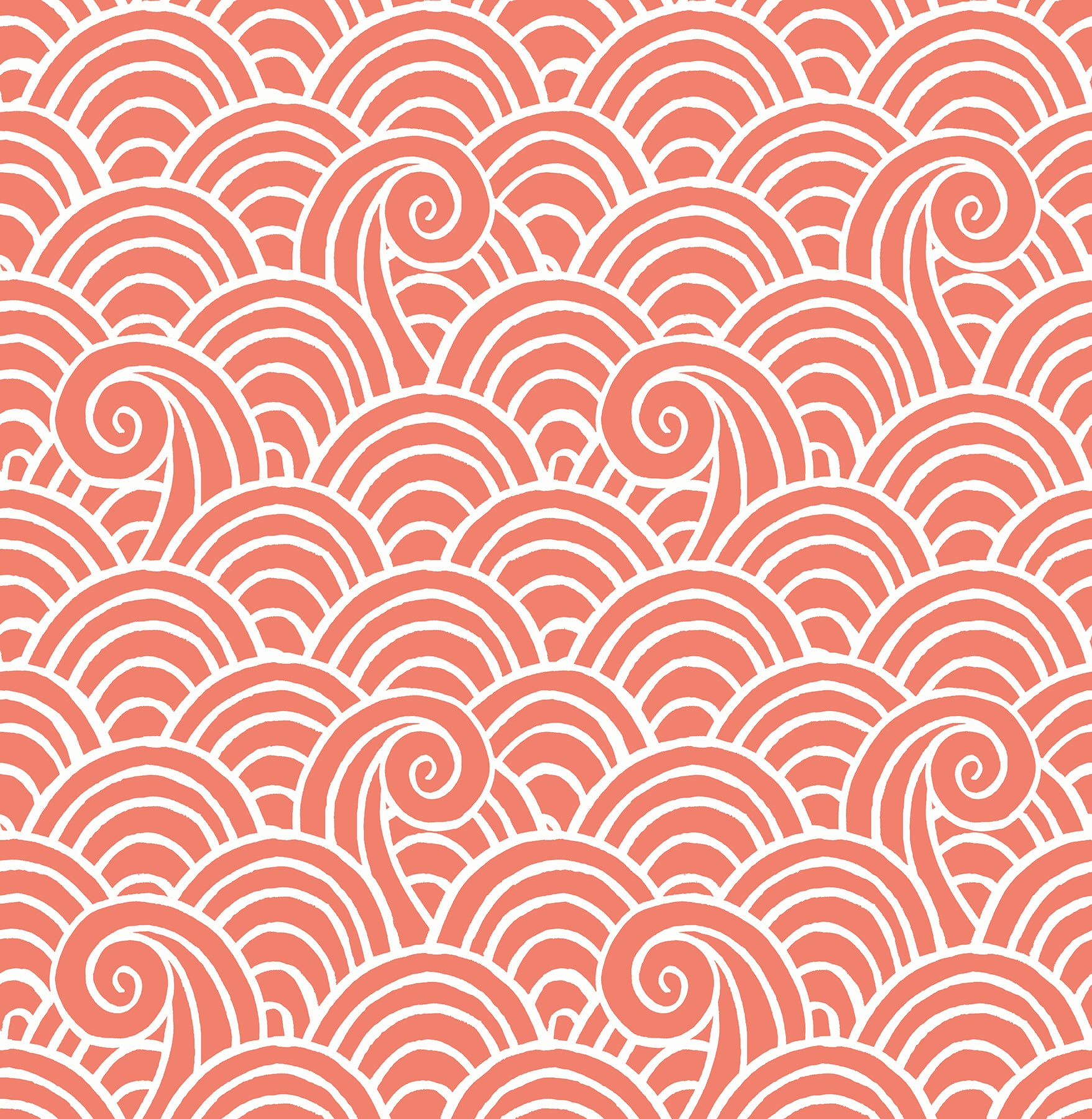 A-Street Prints Alorah Coral Wave Wallpaper, 20.5-in by 33-ft