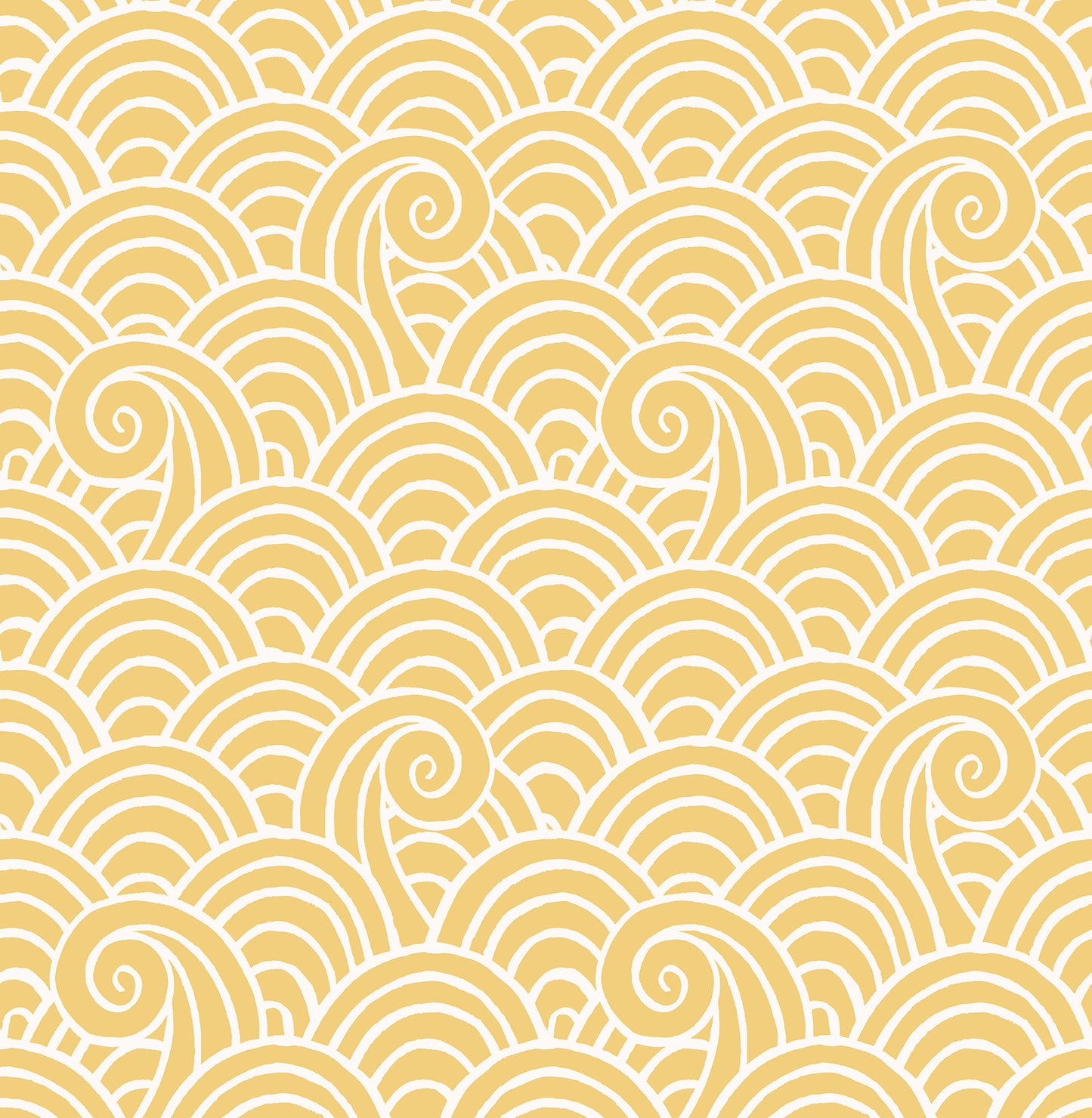 A-Street Prints Alorah Yellow Wave Wallpaper, 20.5-in by 33-ft