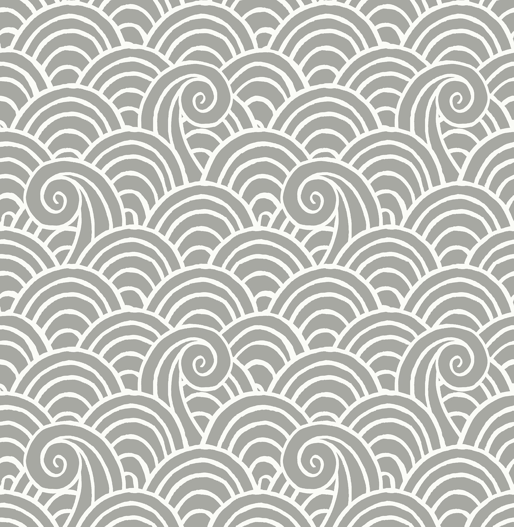 A-Street Prints Alorah Grey Wave Wallpaper, 20.5-in by 33-ft