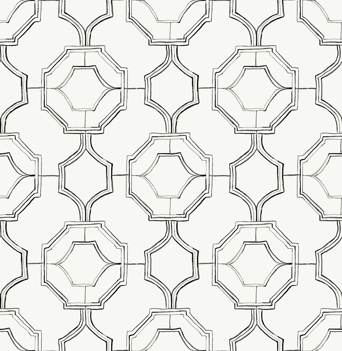 A-Street Prints Gallina Charcoal Trellis Wallpaper, 20.5-in by 33-ft