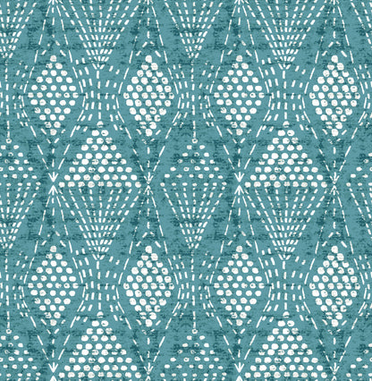 A-Street Prints Grady Teal Dotted Geometric Wallpaper, 20.5-in by 33-ft