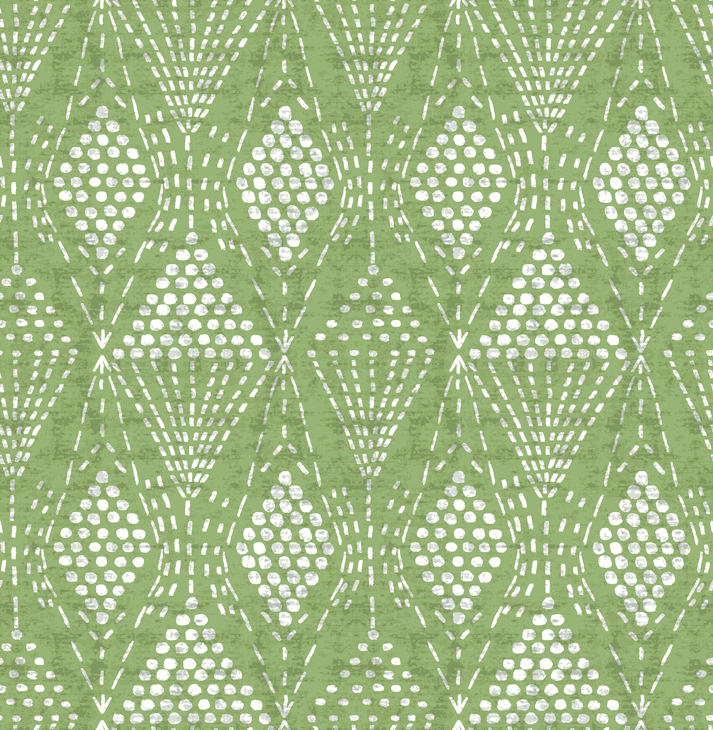 A-Street Prints Grady Green Dotted Geometric Wallpaper, 20.5-in by 33-ft