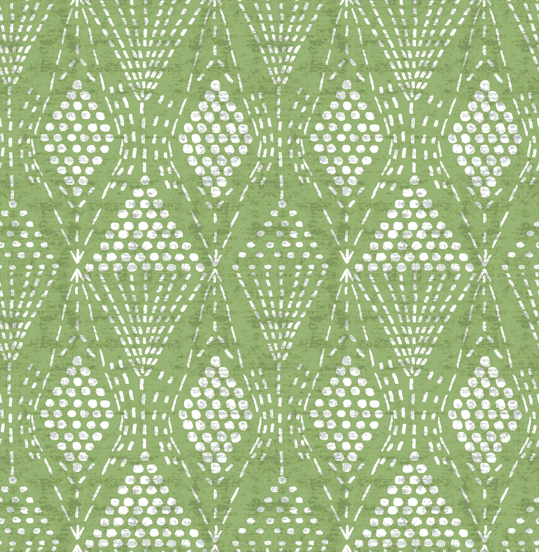 A-Street Prints Grady Green Dotted Geometric Wallpaper, 20.5-in by 33-ft