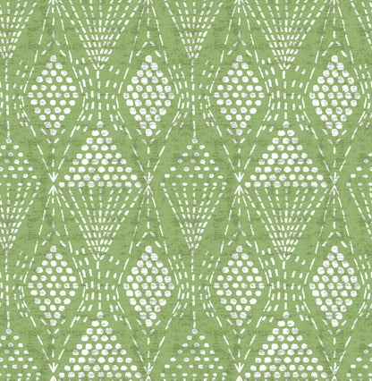 A-Street Prints Grady Green Dotted Geometric Wallpaper, 20.5-in by 33-ft