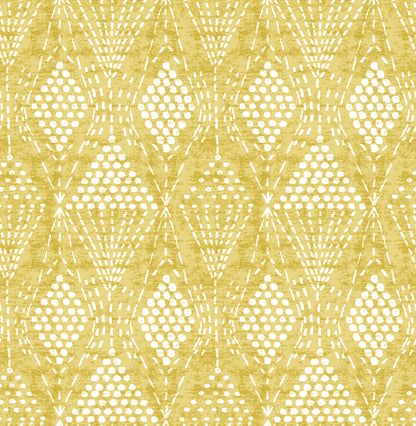 A-Street Prints Grady Yellow Dotted Geometric Wallpaper, 20.5-in by 33-ft