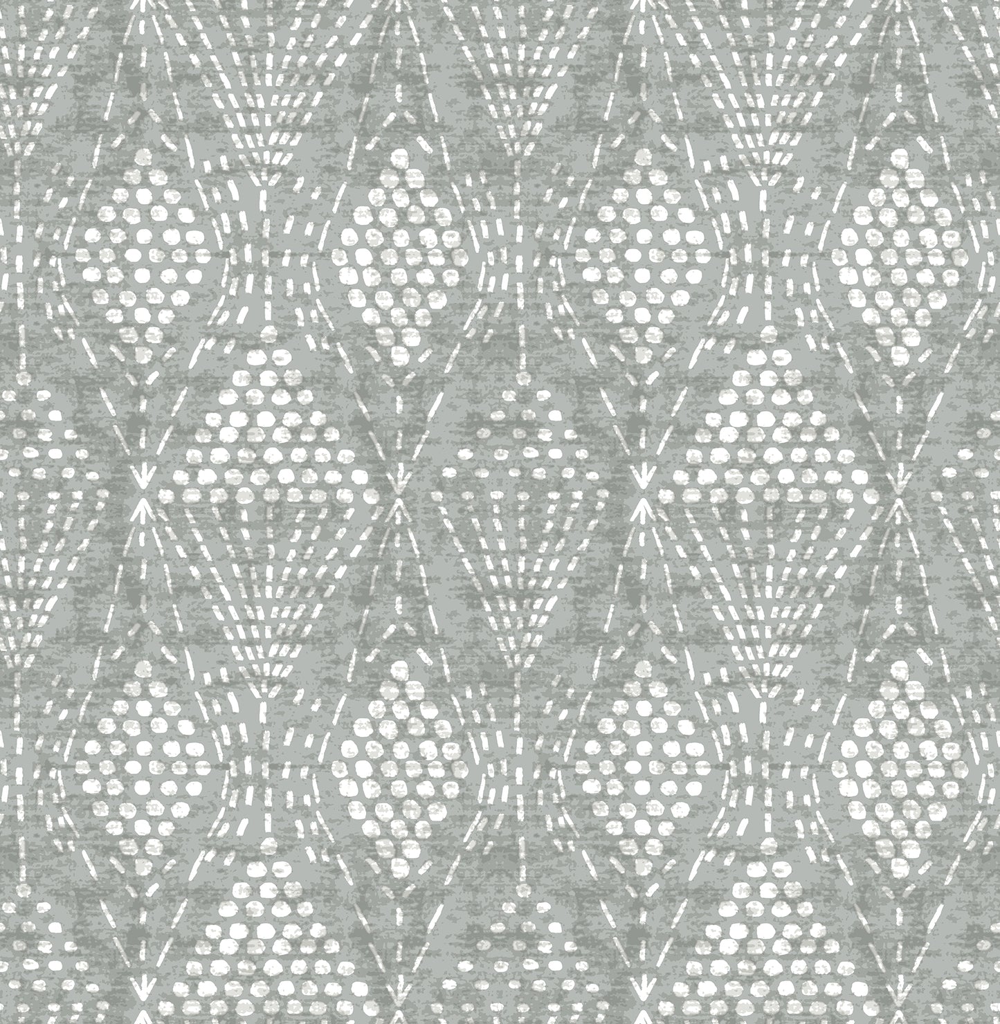 A-Street Prints Grady Grey Dotted Geometric Wallpaper, 20.5-in by 33-ft