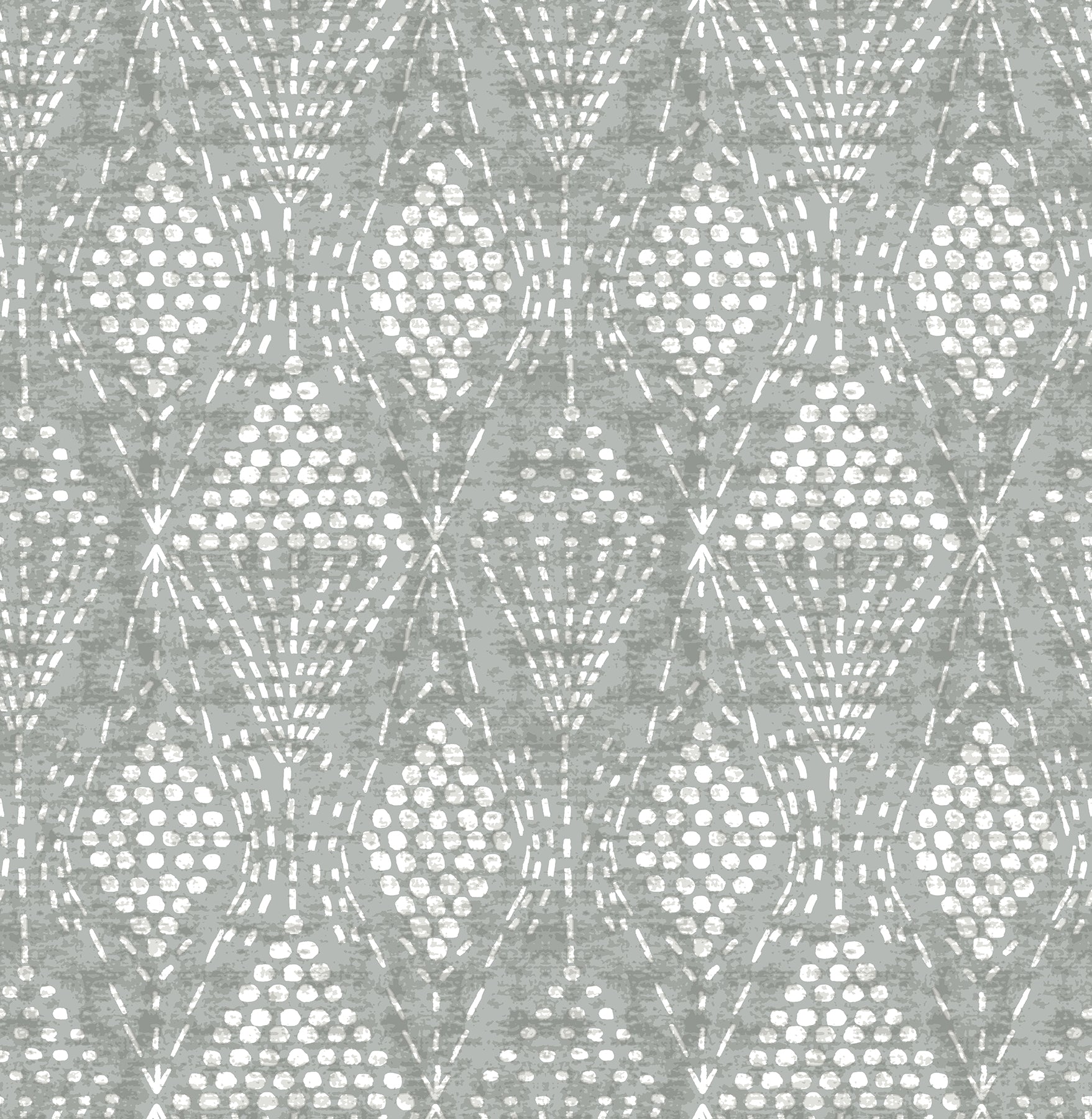 A-Street Prints Grady Grey Dotted Geometric Wallpaper, 20.5-in by 33-ft