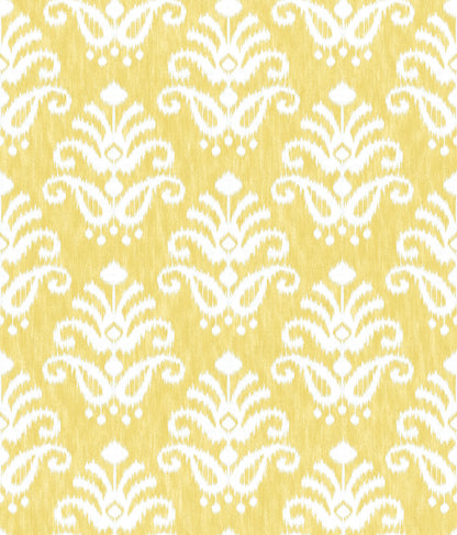 A-Street Prints Keaton Yellow Medallion Wallpaper, 20.5-in by 33-ft