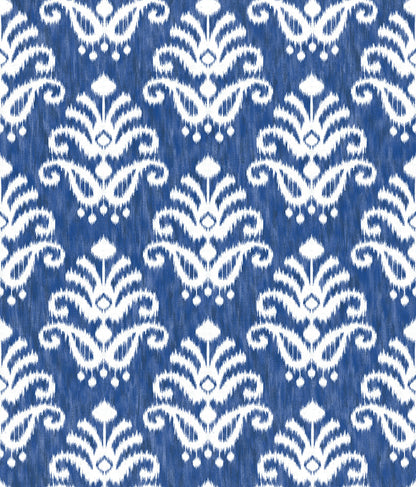 A-Street Prints Keaton Blue Medallion Wallpaper, 20.5-in by 33-ft